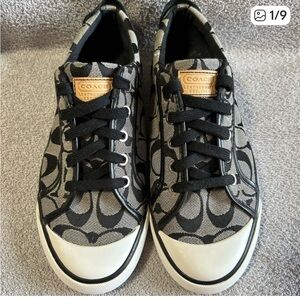 Coach Barrett Signature Black and Gray Women's Sneakers